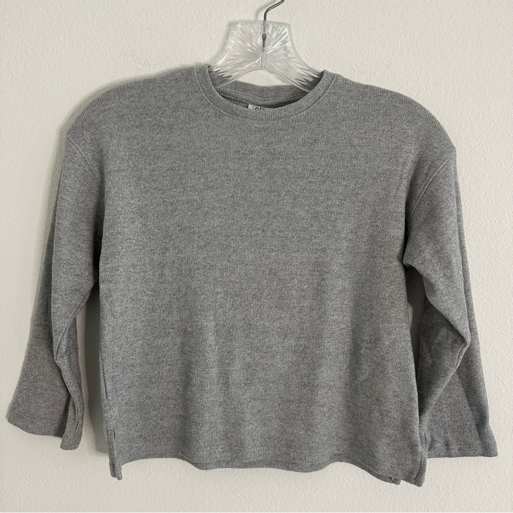 Zara Heather Gray Knit Pullover Sweater‎ Size: 6-7